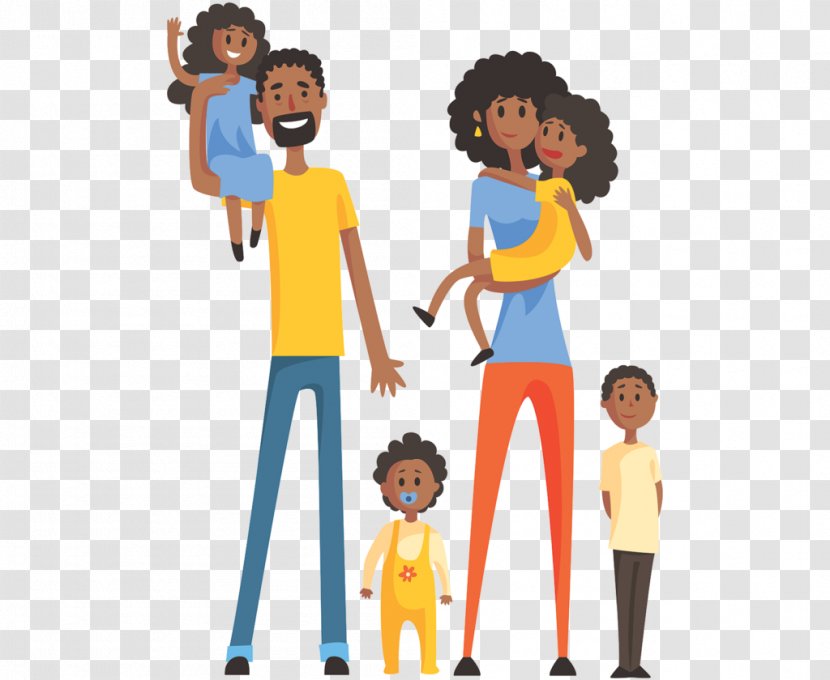 Family African American Clip Art - Black Transparent PNG