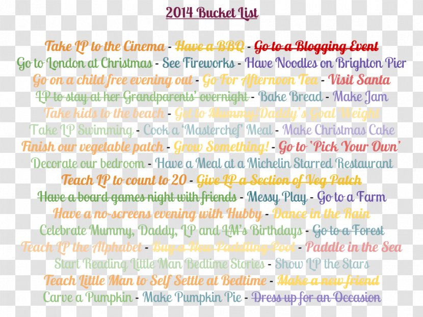 Document Line - Text - Bucket List Transparent PNG