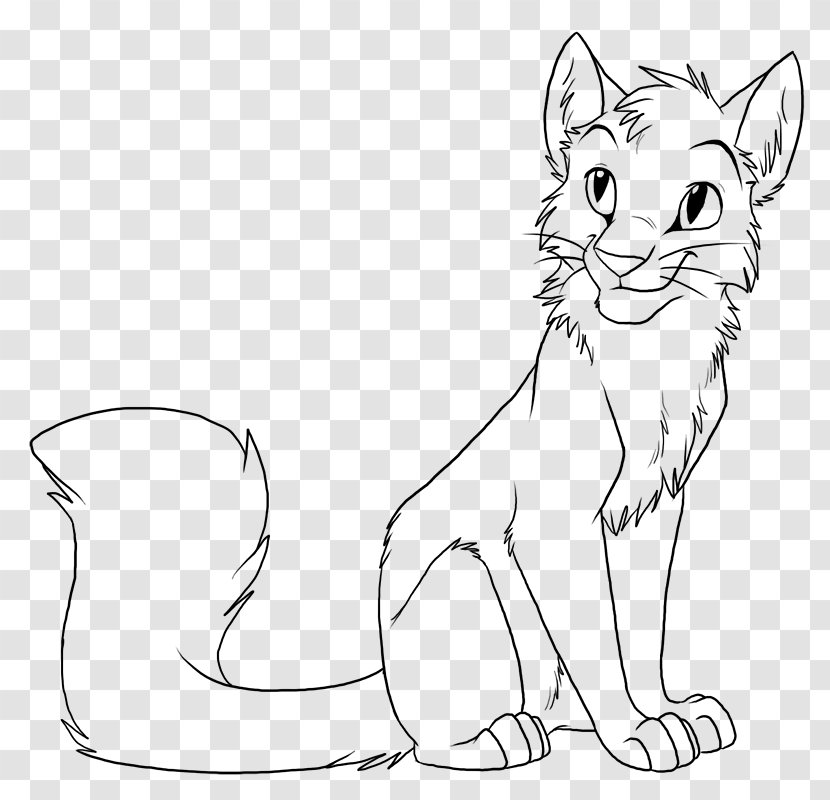 Cat Warriors Drawing Line Art Coloring Book - Small To Medium Sized Cats Transparent PNG