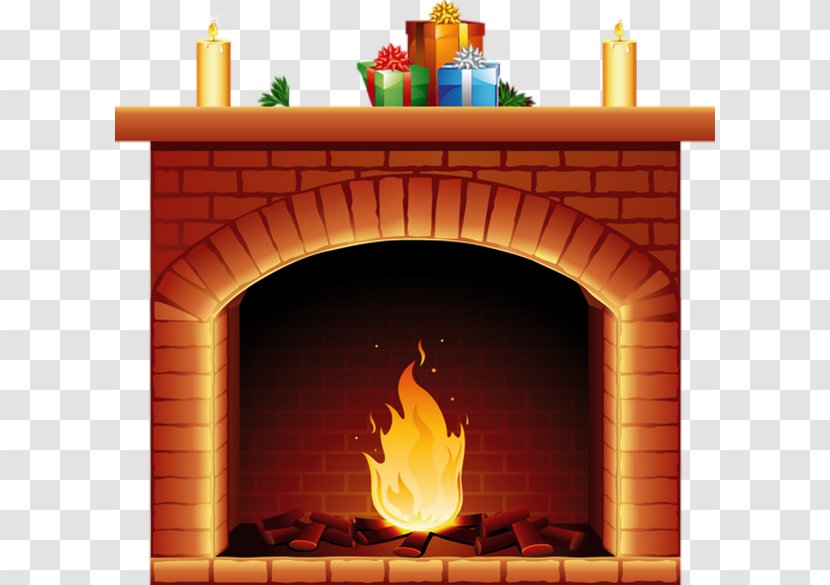 Santa Claus Fireplace Clip Art Hearth Christmas - Gas Transparent PNG