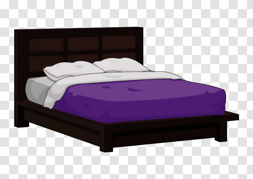 Furniture Bed Bed Frame Bedroom Purple Transparent PNG