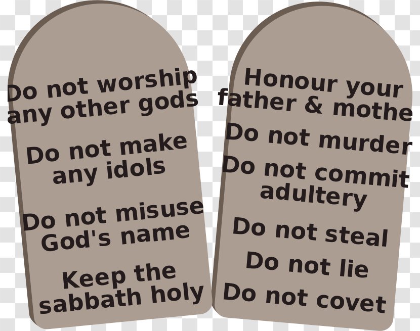 Tablets Of Stone Bible Book Exodus Ten Commandments Biblical Mount Sinai Transparent PNG