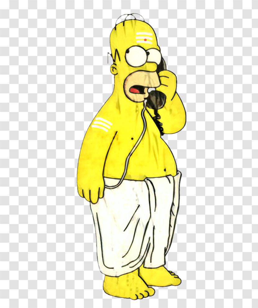 Homer Simpson Bart Marge Maggie Otto Mann - Cartoon - Yellow Transparent PNG