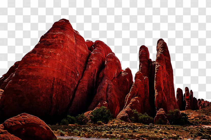 Rock Natural Landscape Red Formation Landscape Transparent PNG