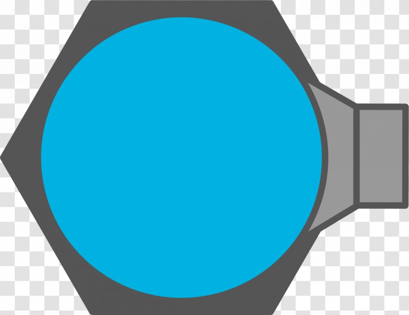 Diep.io Blue Teal Circle Angle - Aqua Transparent PNG