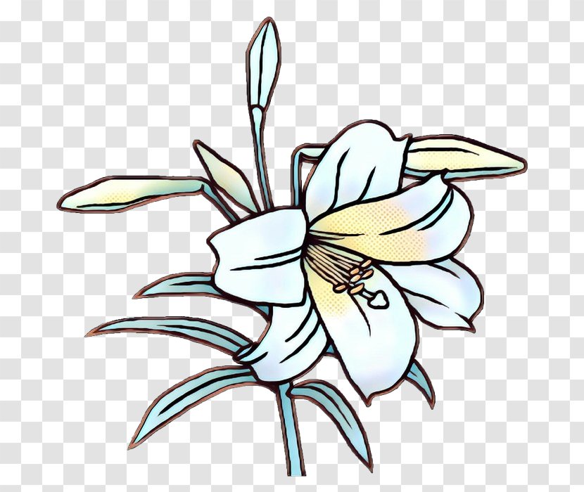 Floral Design Cut Flowers Insect - Lily - Coloring Book Transparent PNG