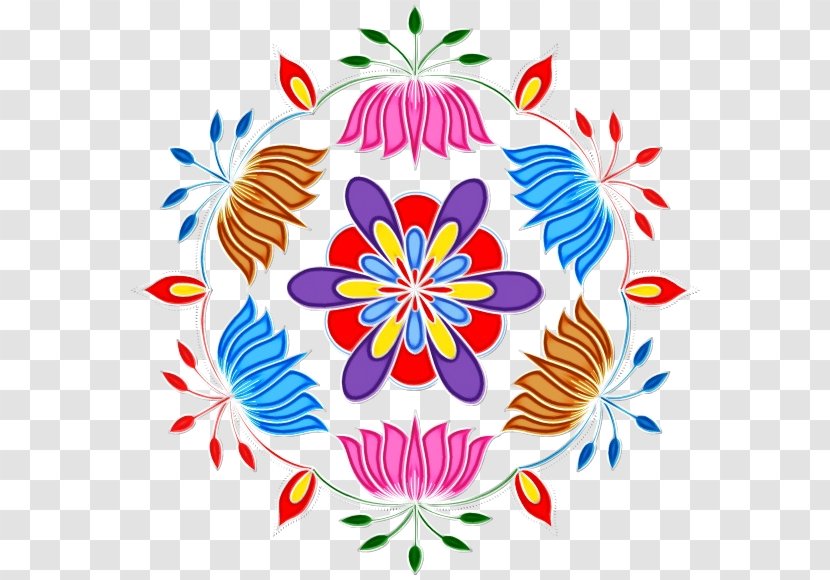 Diwali Floral Background - Visual Arts - Symmetry Flower Transparent PNG