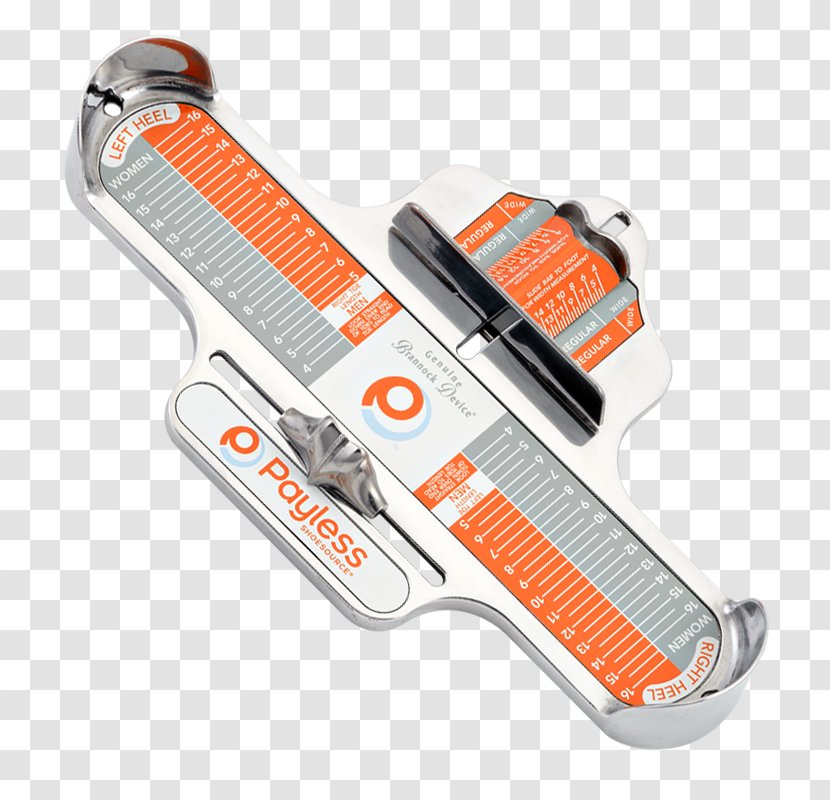Brannock Device Shoe Foot Amazon.com Measuring Instrument - Utility Knife Transparent PNG