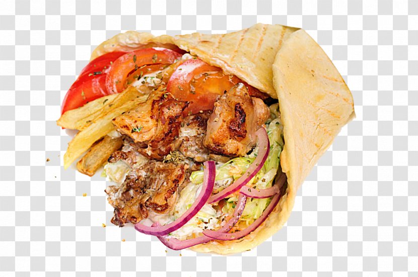 Gyro Shawarma Doner Kebab Souvlaki Pita - Korean Taco - Tomato Onion Pancake Fruit Creative Background Transparent PNG