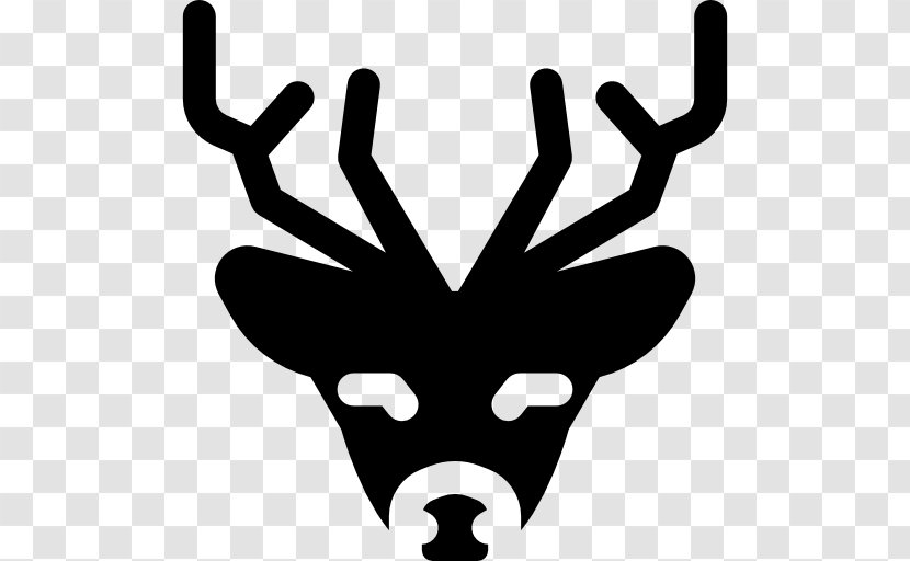 Reindeer Antler Silhouette Black Clip Art - Artwork Transparent PNG