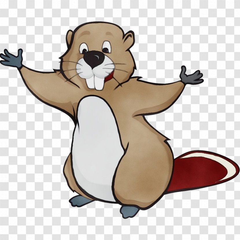 Beaver Cartoon - Animated - Fictional Character Squirrel Transparent PNG