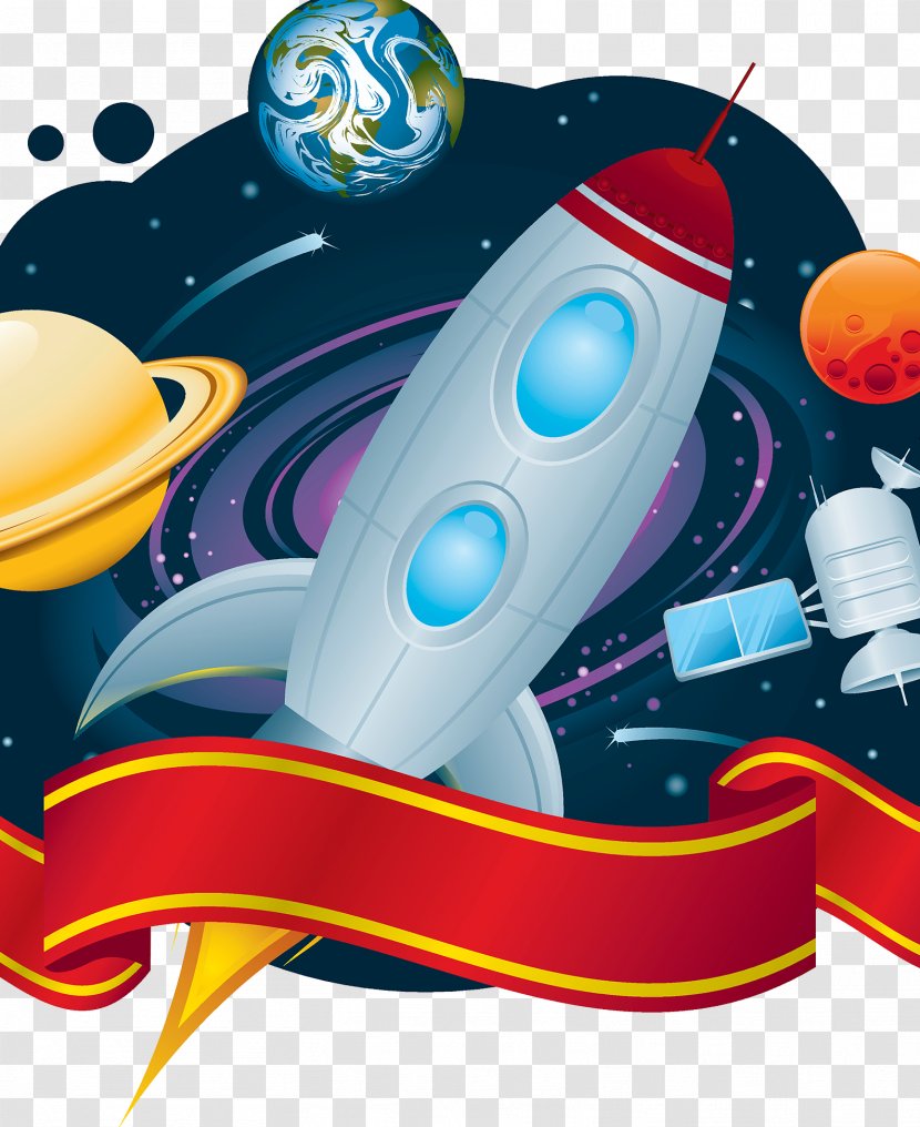 Space Exploration Satellite Illustration - Art - Interstellar Rocket Flight Transparent PNG