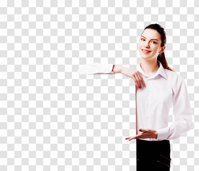 White Standing Arm Gesture Shoulder - Neck - Uniform Transparent PNG
