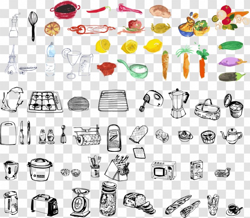 Kitchen Utensil Drawing Clip Art - Cookbook - All Cliparts Transparent PNG
