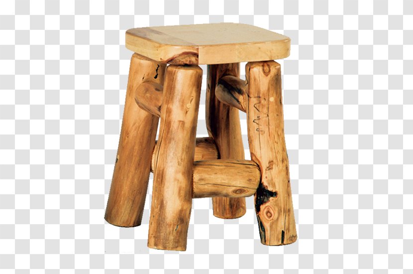 Footstool Log Furniture - Stool Transparent PNG