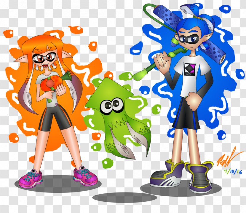 Splatoon Drawing Fan Art - Vibrant Transparent PNG