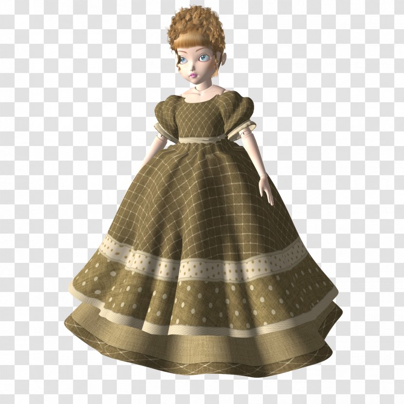 Dots Per Inch Gown - 18th Century - Bonecas Transparent PNG