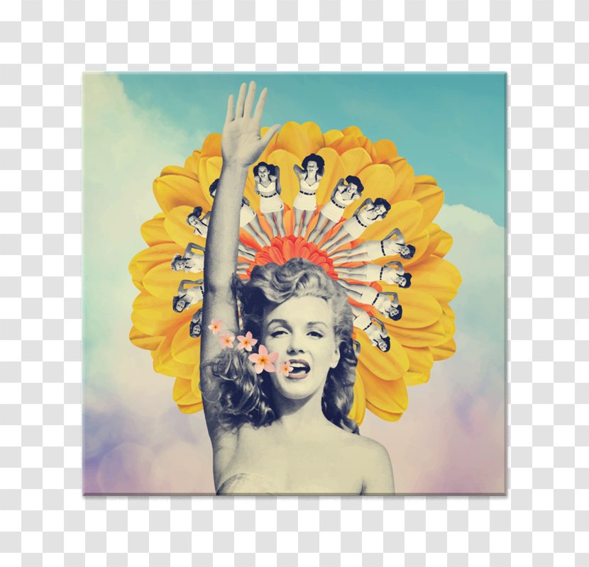 Marilyn Monroe Collage Floral Design Art Surrealism - Flower Arranging Transparent PNG