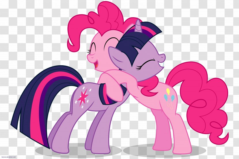 Pinkie Pie Twilight Sparkle YouTube Rarity Pony - Watercolor - Hug Transparent PNG