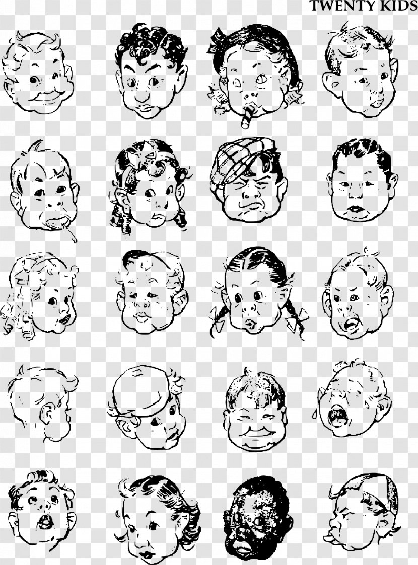 Fun With A Pencil Drawing The Head And Hands Figure For All It's Worth - Human - Facial Expressions Transparent PNG