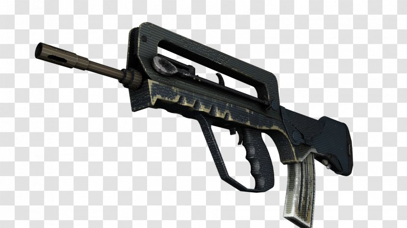 Trigger Paper FAMAS Firearm Weapon - Cartoon Transparent PNG