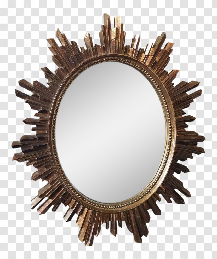 Circle Design - Mirror - Metal Bronze Transparent PNG