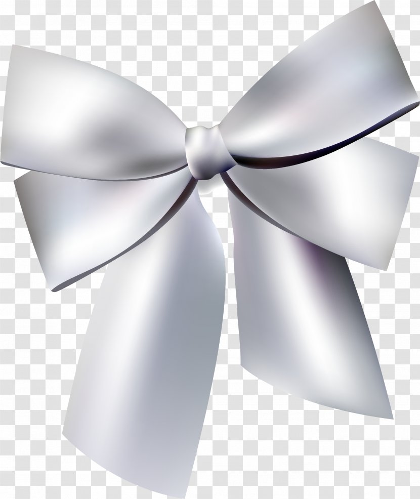 Ribbon Grey - Shoelace Knot - Hand Drawn Gray Bow Tie Transparent PNG