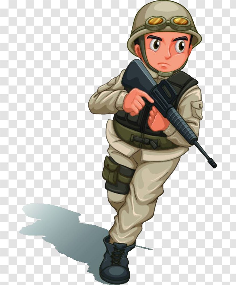 Soldier Drawing Firearm Weapon Illustration - Royaltyfree - Soldiers Armed With Guns Transparent PNG