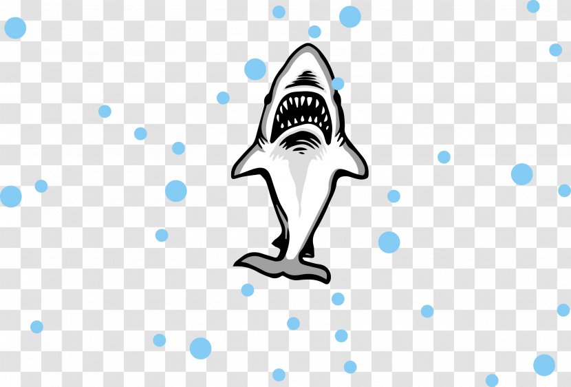 Great White Shark T-shirt Logo - Flightless Bird - Cartoon Sharks And Bubbles Transparent PNG