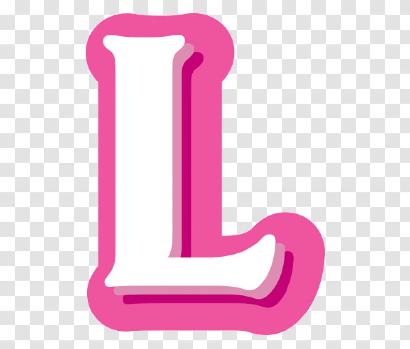 Product Design Pink M Font Line - Letter L Transparent PNG