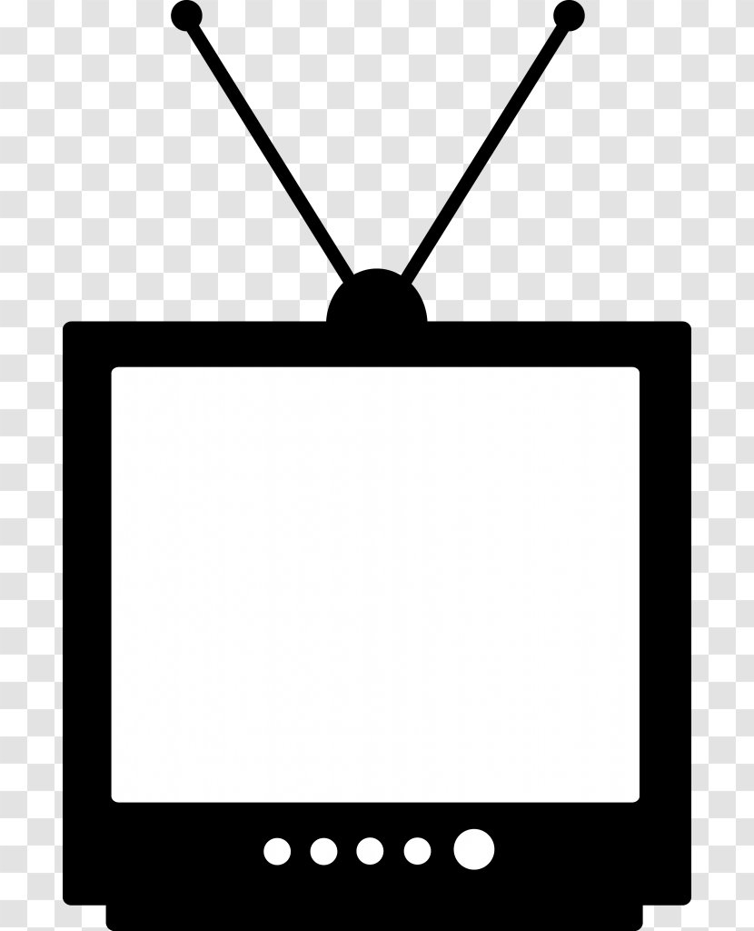 Old Television Free-to-air Silhouette Clip Art - Drawing - Frozen Tv Cliparts Transparent PNG