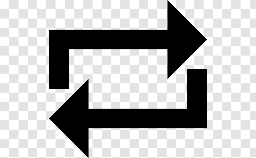 Loop Arrow - Black And White - Rectangle Transparent PNG