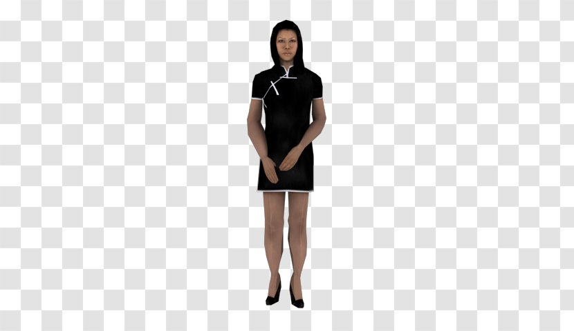 Little Black Dress T-shirt Shoulder Sleeve - Neck Transparent PNG