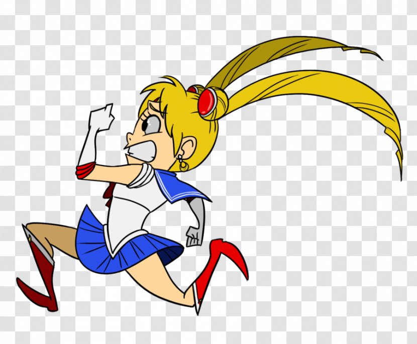 Cartoon Character Clip Art - Tail - Sailor Moon Running Transparent PNG