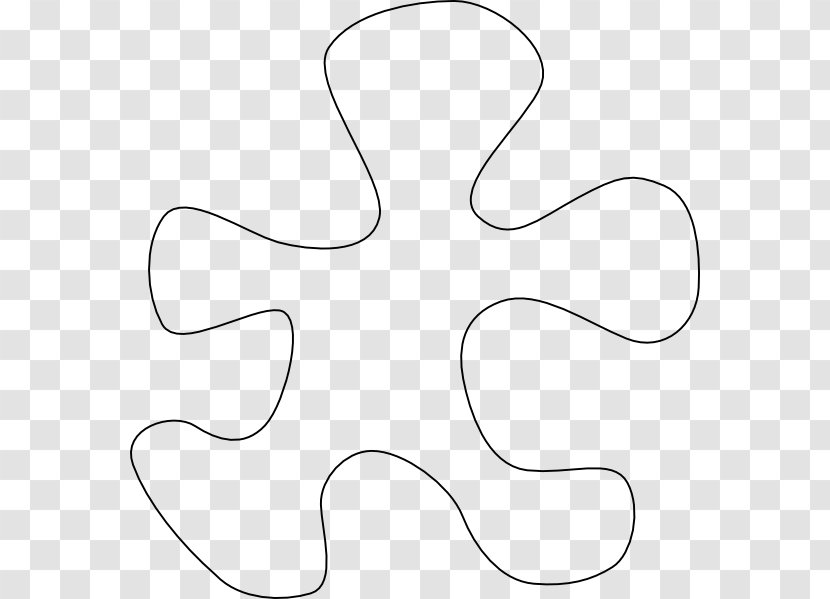 White Material Pattern - Puzzle Piece Outline Transparent PNG