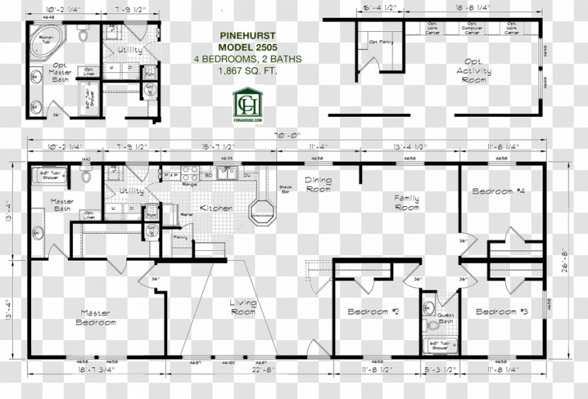 Floor Plan House Prefabricated Home - Manufactured Housing Transparent PNG