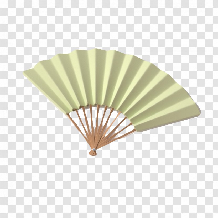 Hand Fan Yellow Business - Japanese Folding Transparent PNG
