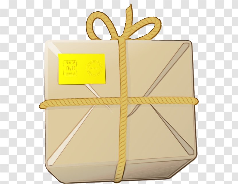 Yellow Box Gift Wrapping Transparent PNG