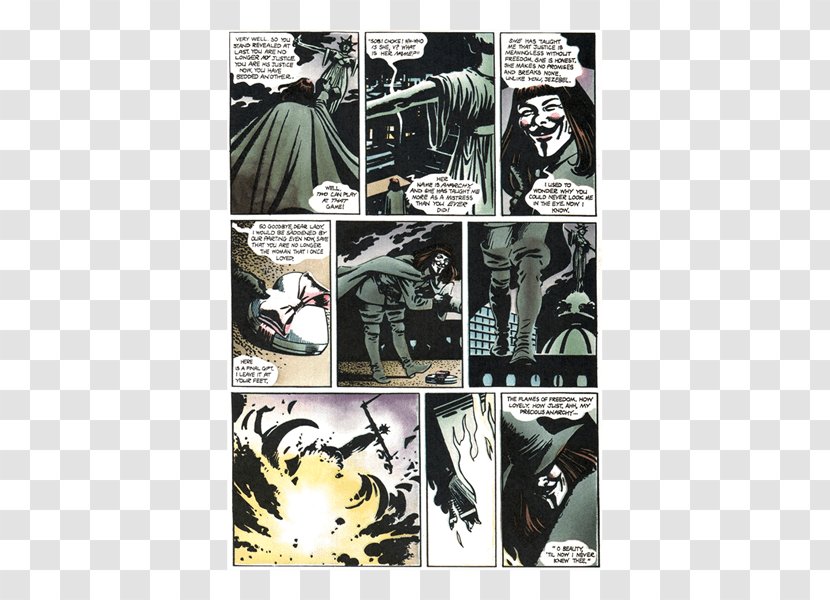 V For Vendetta Comics Comic Book Graphic Novel Transparent PNG