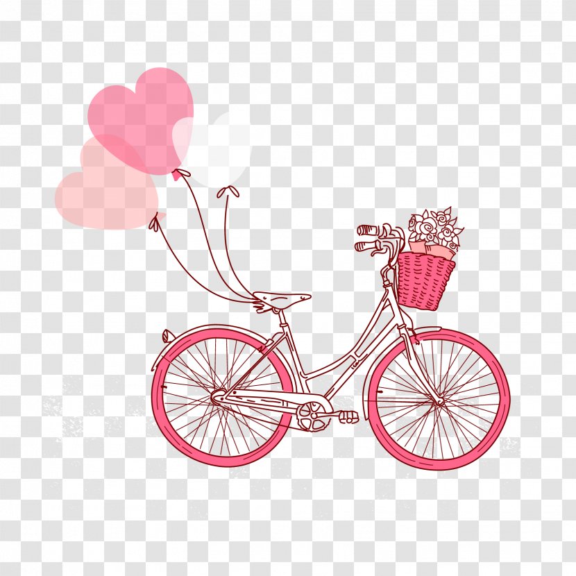 Bicycle Cycling Drawing Cartoon Illustration - Frame - Bicycles Transparent PNG