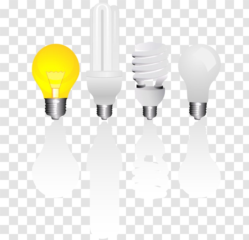 Compact Fluorescent Lamp Incandescent Light Bulb Fixture LED Lighting - Vector Transparent PNG
