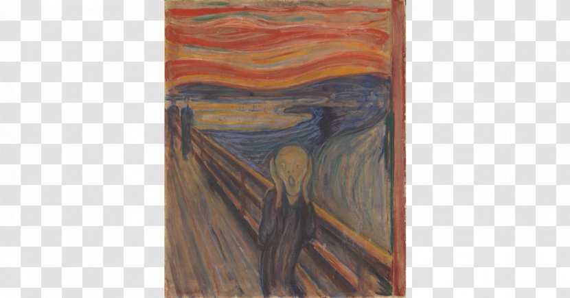 Modern Art Canvas Print Gallery Wrap The Scream Painting - Wood Transparent PNG