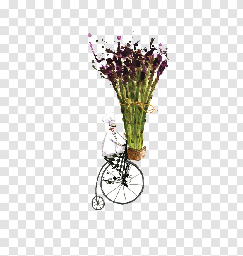 Watercolor Painting Drawing Food Illustration - Flower Arranging - Cycling Send Transparent PNG