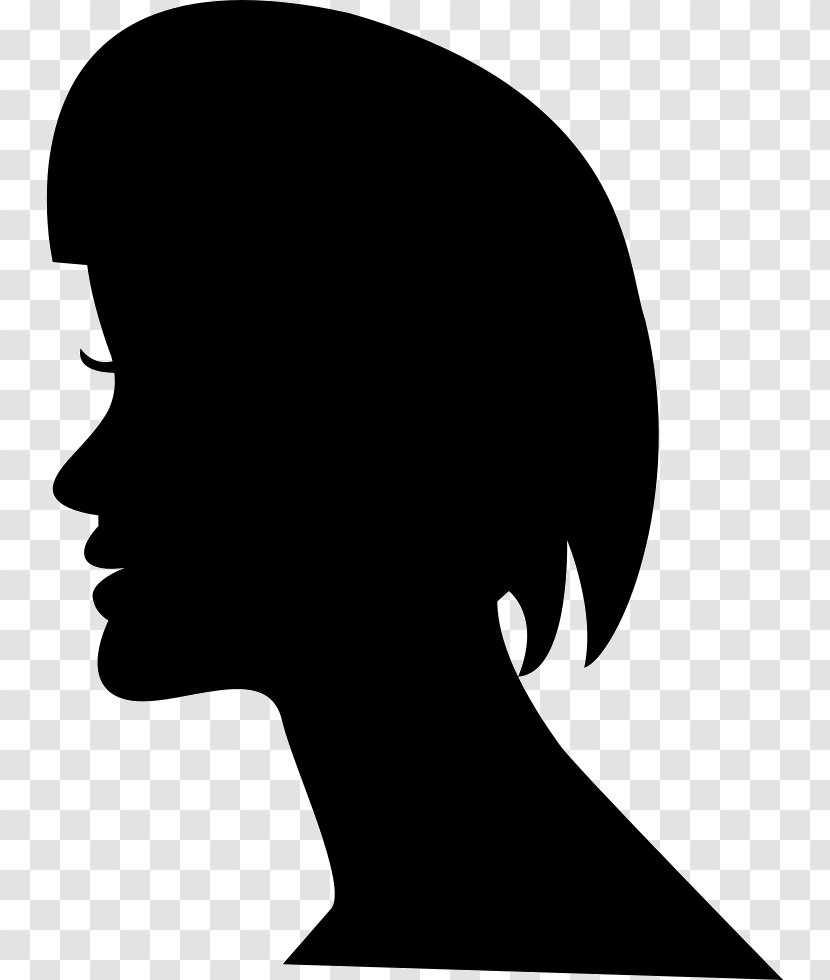 Woman Hair - Line Art Jaw Transparent PNG