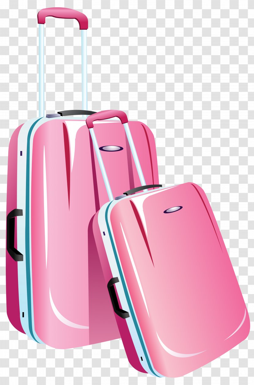 Hand Luggage Bag Brand - Suitcase - Pink Travel Bags Clipart Image Transparent PNG