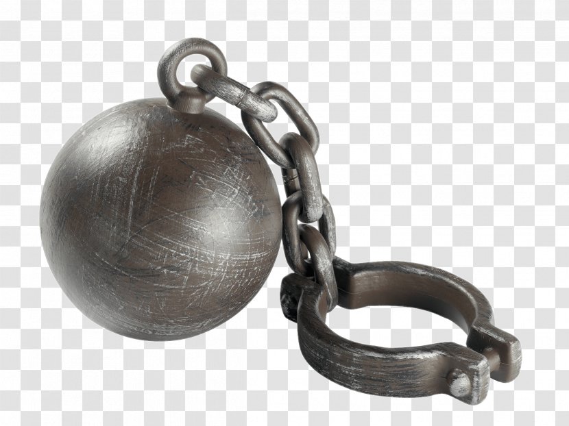 Handcuffs Foot Prisoner - Silver - Metal Transparent PNG