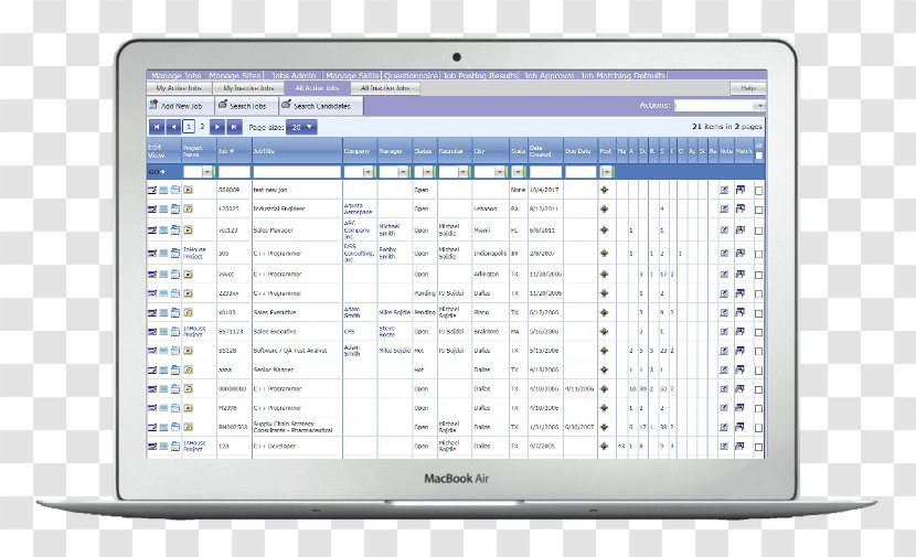 Computer Program Applicant Tracking System Software Staffing Recruitment - Staffingsoft Recruiting Transparent PNG