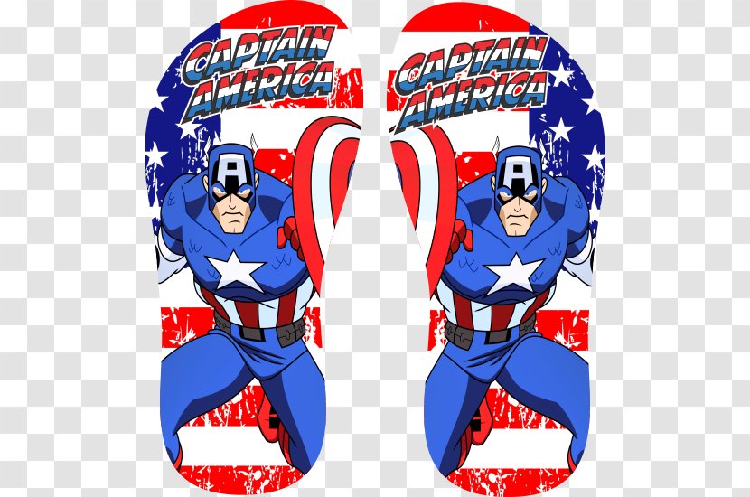 Captain America T-shirt Hulk Flip-flops - Male Transparent PNG