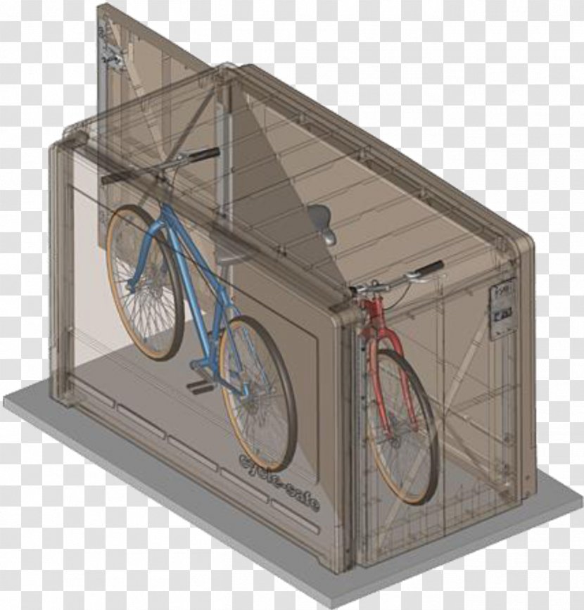 Bicycle Locker Parking - Twowheeler Transparent PNG
