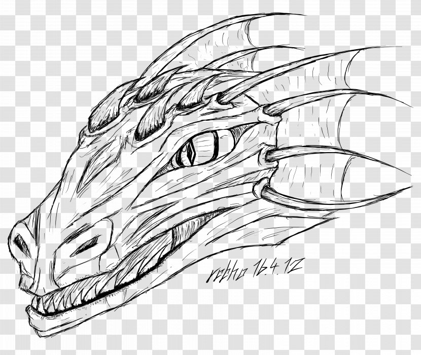Lizard Drawing Komodo Dragon Common Iguanas Sketch - Monochrome Photography Transparent PNG